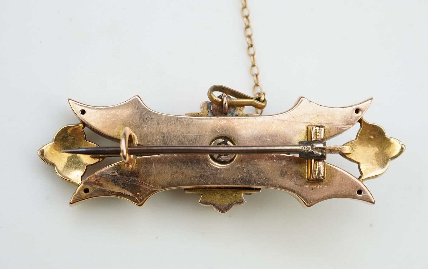 An Edwardian seed pearl brooch, early 20th century